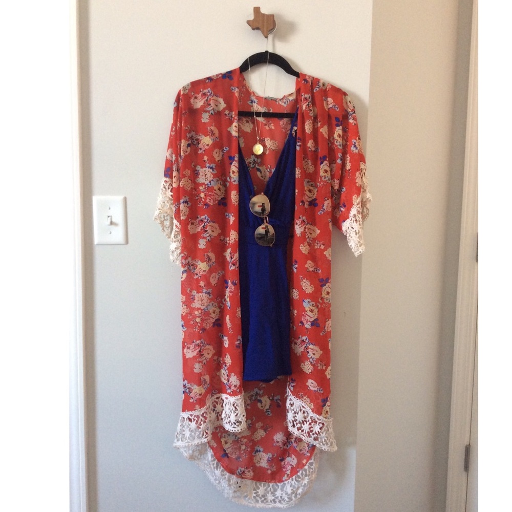 Blue/Indigo backless romper - Picture 4 of 5
